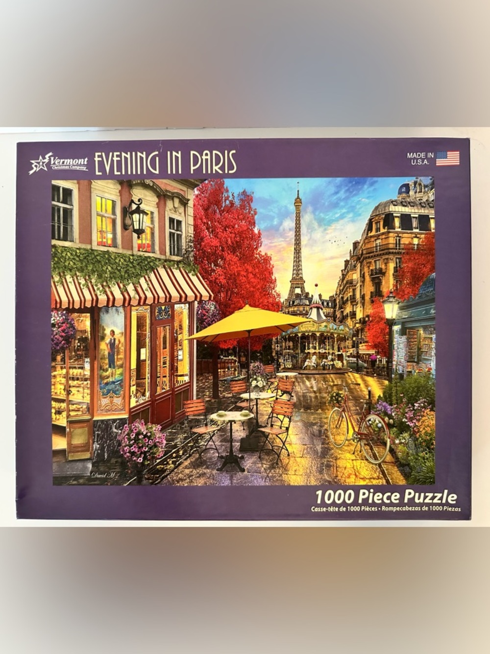 Evening in Paris 1000-Piece Puzzle - Colorful Paris Street Scene